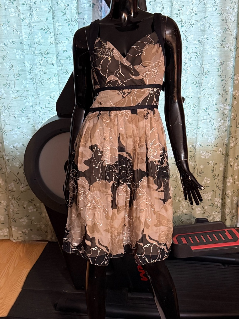 Sleeveless Floral Fit-and-Flare Mini Dress